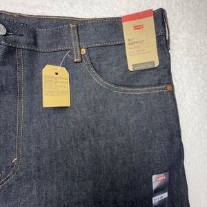 Levis 517 Bootcut Jeans Mens 42x32 Dark Wash Indigo Cotton Denim 00517-0217
